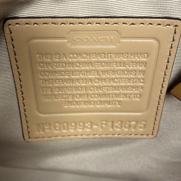 Coach F13675 Buckskin Satchel - Picture 6 of 16